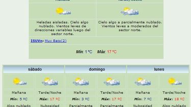 Anuncian máxima de 17 grados y viento Norte