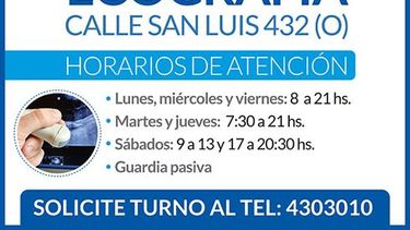 Sanatorio Argentino ofrece servicio de Ecografía los sábados por la tarde