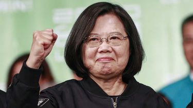 La&nbsp;presidenta taiwanesa Tsai Ing-wen, durante un acto político