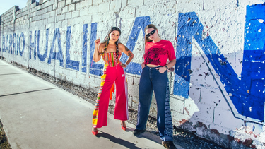 Shica Kumbia y Flower, en el corazón del Barrio Hualilán 2, en Rawson.