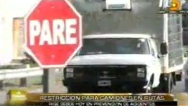 Por Semana Santa, restricción para camiones en ruta