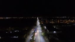 Quedó habilitada la primera etapa de la doble iluminación de la avenida Uñac