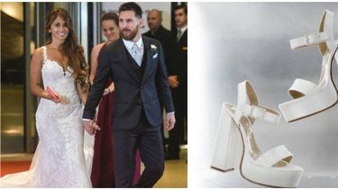 El detalle especial en los zapatos de novia de Antonela