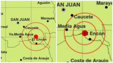 Hubo dos sismos casi simultáneos en la provincia, uno de ellos de 4.8