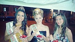 Una belleza sanjuanina, en la Fiesta de la Frutilla