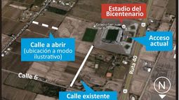 Harán dos nuevos accesos al Estadio del Bicentenario