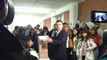 Fabián Gramajo votó acompañado de su familia
