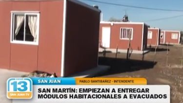 Comienza la entrega de módulos para los evacuados