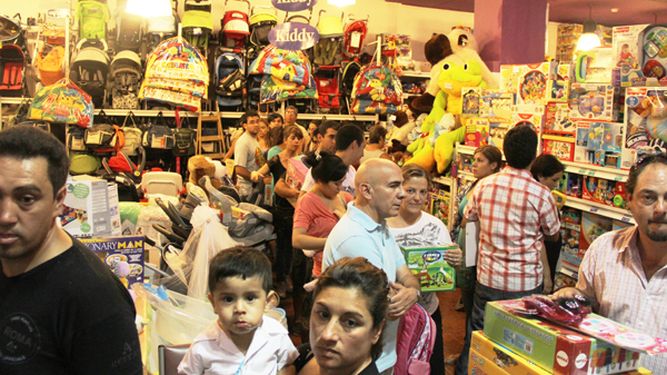 El centro se vio colmado previo a la llegada de los Reyes Magos