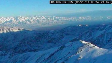 La nieve en Calingasta, gracias a la cámara más alta del país