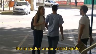 Un experimento social sanjuanino de Violencia de Género, furor en YouTube