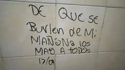 Este es uno de los mensajes que escribieron alumnos en una de las escuelas de San Juan. Este es uno de los mensajes que escribieron alumnos en una de las escuelas de San Juan.