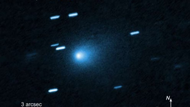 Esta imagen del cometa interestelar 3I/ATLAS fue capturada por la cámara de campo amplio del telescopio espacial Hubble el 21 de julio de 2025.