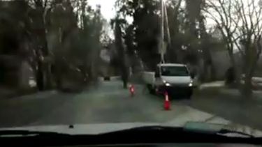 Video: los daños que dejó el Zonda camino al Autódromo