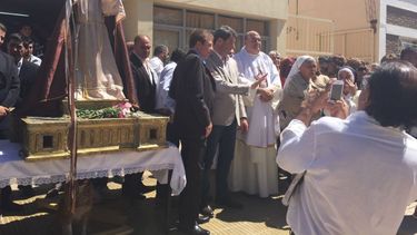 Los jachalleros vivieron el día de su patrono con misa y procesión