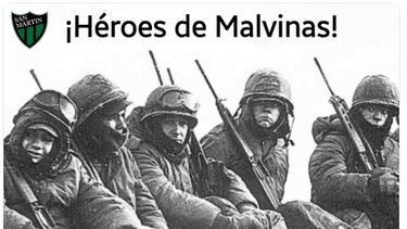 El Verdinegro homenajeó a los héroes de Malvinas