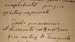 La historia de la carta que viajó por el tiempo y nos remite a la mayor tragedia de San Juan