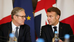 El primer ministro de Reino Unido, Keir Starmer,&nbsp; y el presidente de Francia, Emmanuel Macron