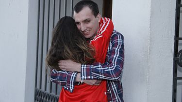 La emotiva llegada de Federico