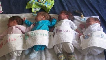 Mamá x 4: la odisea de una sanjuanina que cría cuatrillizos