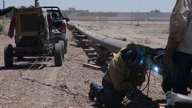 Mirá cómo avanza la megaobra de redes de gas en Pocito