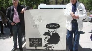 Quino, en Mendoza para inaugurar una escultura de Mafalda
