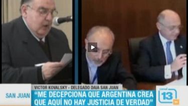 Me decepciona que Argentina no crea en una justicia de verdad