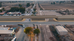 Así se vería la nueva Ruta 40 Sur, con el puente sobre el acceso a Media Agua.