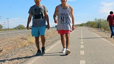 Los Acevedo llegaron desde Chamical para caminar por Deolinda