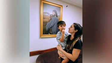 Ailín y su hijo José Pablo.