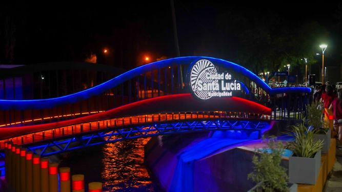 Santa Lucía: transformaron un basural en un moderno circuito de salud con hasta puente peatonal