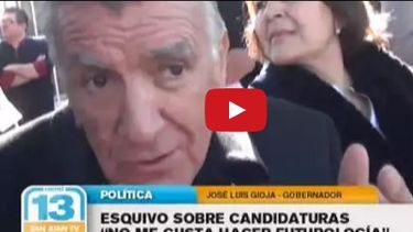 Gioja y su candidatura: No me gusta hacer futurismo