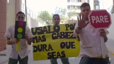 Ponte el casco: así buscan prevenir accidentes los alumnos de una universidad sanjuanina