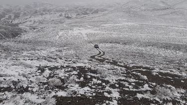 Pedernal amaneció como un paraíso blanco