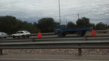 Santa Lucía: mucho tránsito en la Circunvalación por arreglo de un puente