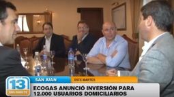 Ecogas anunció inversión para 12.000 usuarios residenciales