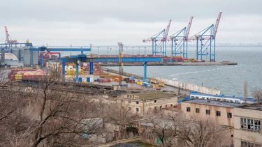 Imagen del puerto de Odesa (Ucrania), desde donde partió el barco con 26.000 toneladas de cereales