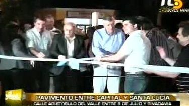Capital y Santa Lucía, juntos por más pavimento