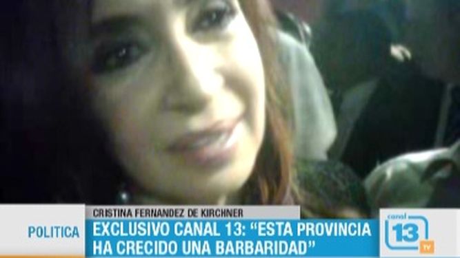 Cristina a Canal 13: “La provincia creció una barbaridad”