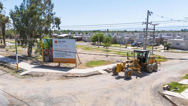 En Rawson y San Martín, el Gobierno comenzó con las obras del Plan de Pavimentos Urbanos