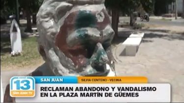 Plaza Martín Miguel de Güemes: Los vándalos no dan tregua