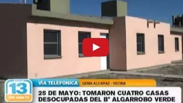 Tensión en 25 de Mayo: Ocuparon viviendas del Barrio Algarrobo Verde