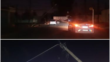 Imágenes de lo que provocó el camionero en Rawson. Imágenes del Caza Noticias