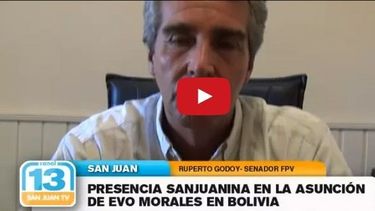 Presencia sanjuanina en la asunción de Evo Morales