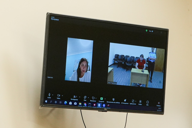 La jueza María Gema Guerrero presidió la audiencia vía zoom.