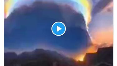 Increíble video: mirá la nube arcoíris que sorprendió a los habitantes de un país