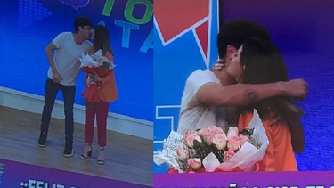 Los Romeo y Julieta de la TV sanjuanina: sorprendió en vivo a su novia por su cumpleaños