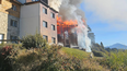 feroz incendio en un historico hotel turistico de bariloche: el fuego habria comenzado por una quema de hojas secas feroz incendio en un historico hotel turistico de bariloche: el fuego habria comenzado por una quema de hojas secas
