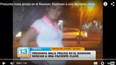 Presunta mala praxis: buscan a una pacientePresunta mala praxis en el Rawson: Rastrean a una paciente clave