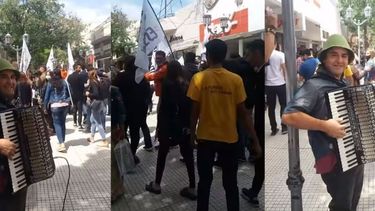 Video: músicos sanjuaninos le tocaron la marcha peronista a Patricia Bullrich en plena caminata de campaña